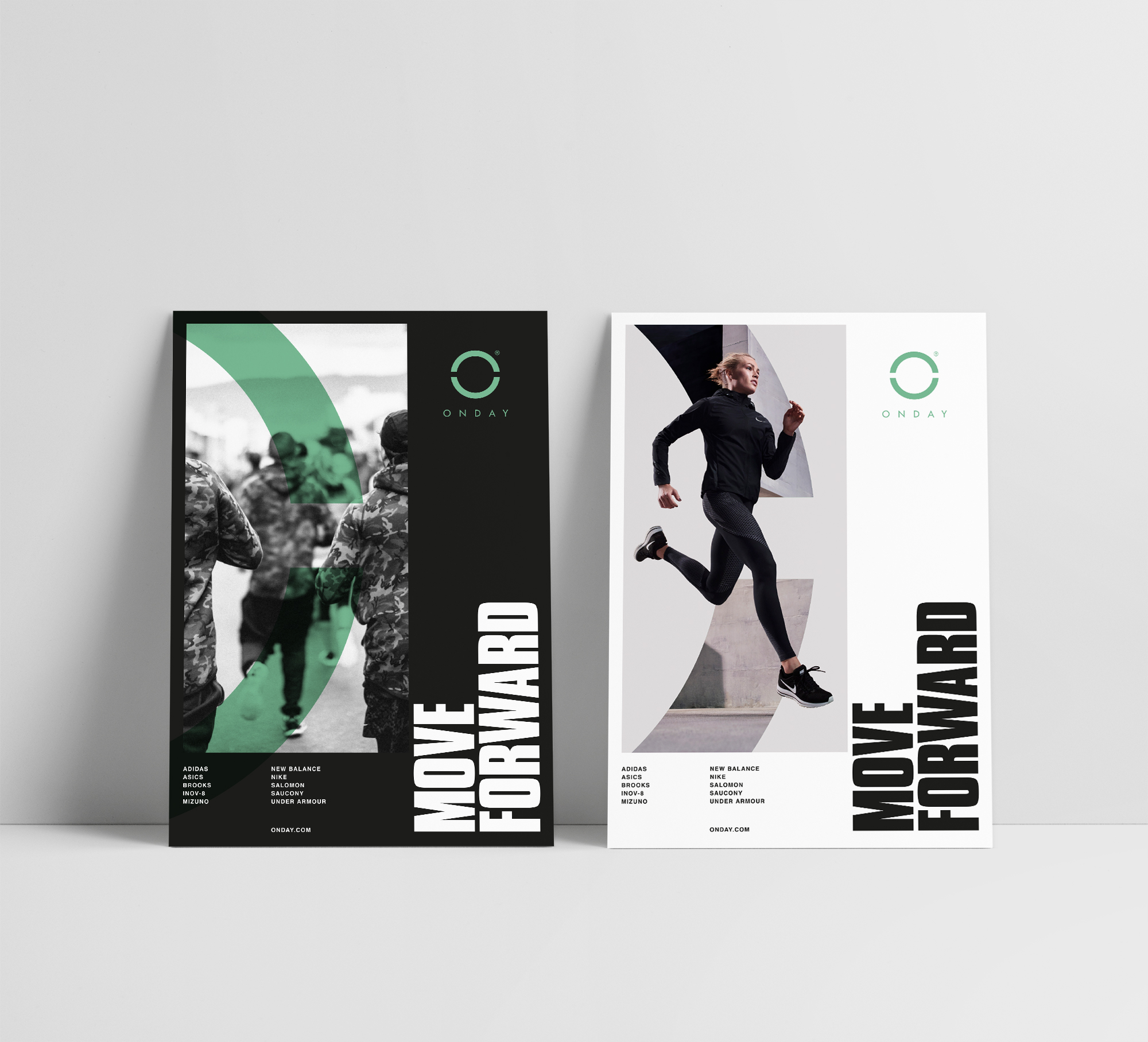Gijs de Vos - Onday - Branding - Merk - Design - Art direction - Graphic design - Grafisch vormgeven - Concept - Sport - Hardlopen - Running - Clothing - Box - Cover magazine - Posters