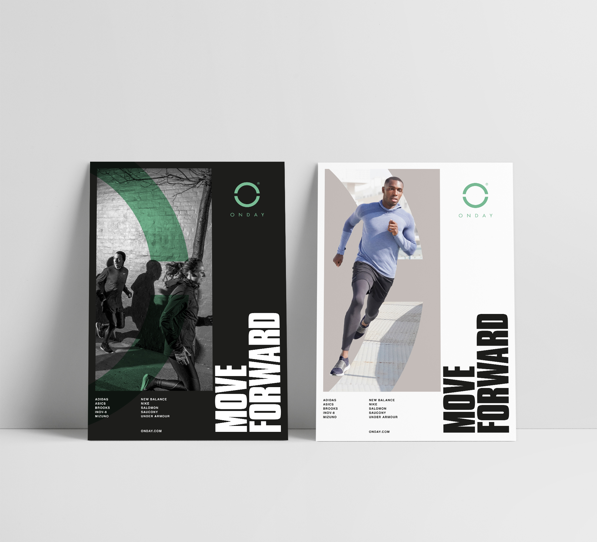 Gijs de Vos - Onday - Branding - Merk - Design - Art direction - Graphic design - Grafisch vormgeven - Concept - Sport - Hardlopen - Running - Clothing - Box - Cover magazine - Posters